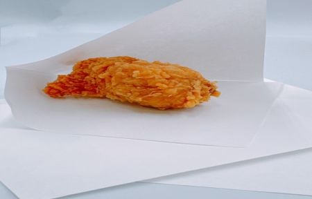 Customized white plastic-free fried chicken bag